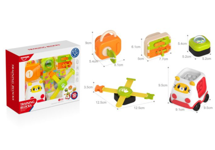 Set 5 piese pentru Placa interactiva cu masinuta si cuburi senzoriale, 18 luni+ [11]