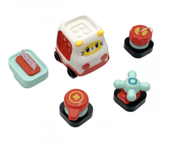 Set 5 piese pentru Placa interactiva cu masinuta si 4 cuburi senzoriale, 18 luni+ [8]