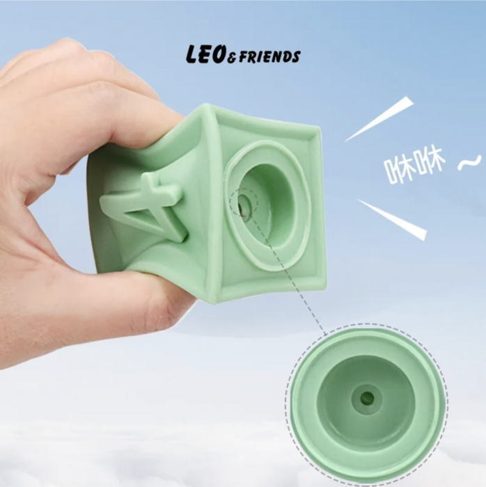 Set 6 cuburi silicon pentru bebelusi, texturate, interconectabile [4]