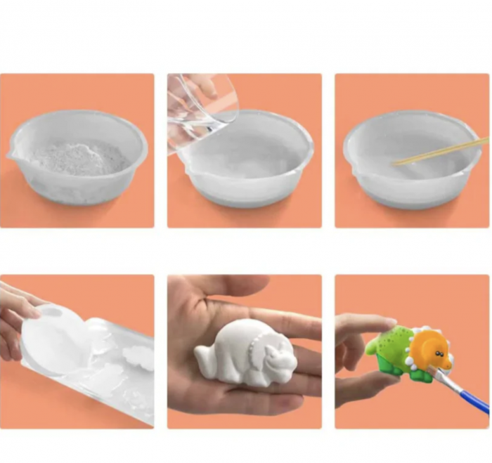 Set 4 Fructe, legume - Joc de creativitate Picteaza Figurinele din ipsos [3]