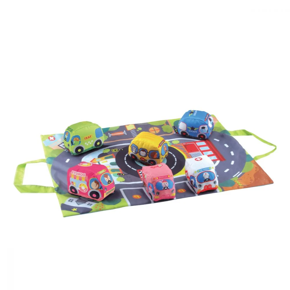 Set 6 masinute textile cu saculet [2]