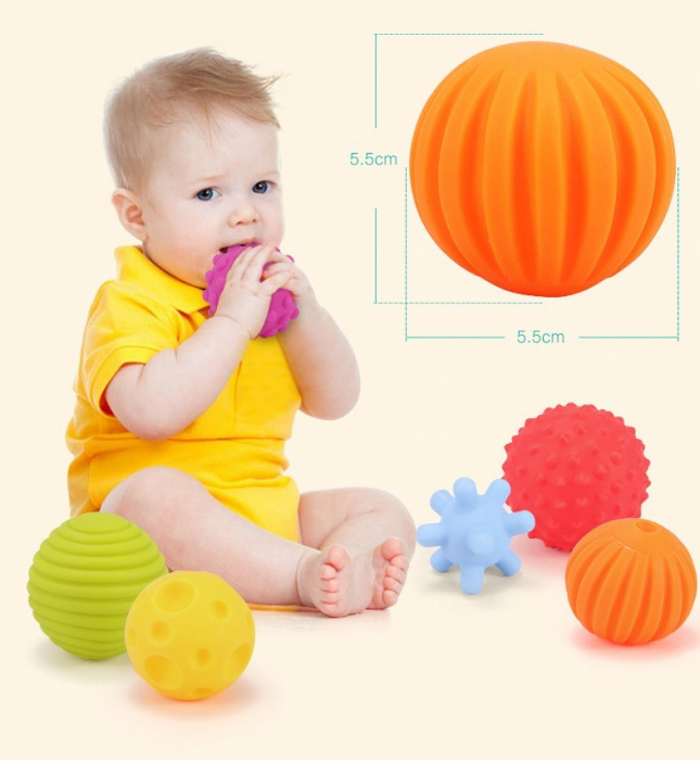 Set 6 mingii senzoriale pentru bebelusi - Krista® [2]