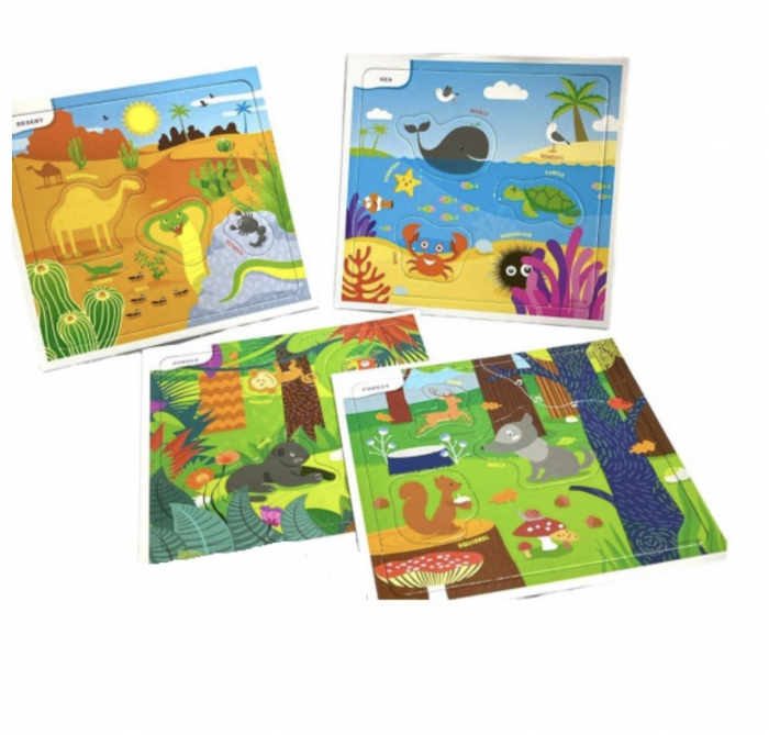 Set 6 puzzle Habitatul animalelor - Unde traiesc? [4]
