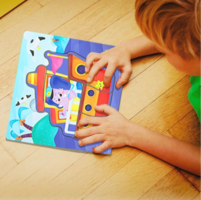 Set 6 Puzzle incastru cu cate 4 piese, Masini [4]