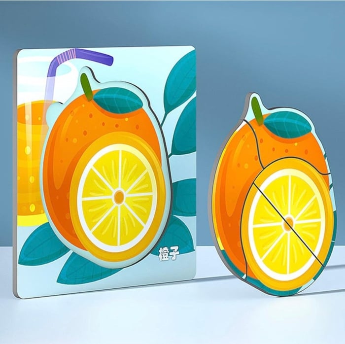 Set 6 Puzzle incastru cu cate 4 piese, Fructe [8]