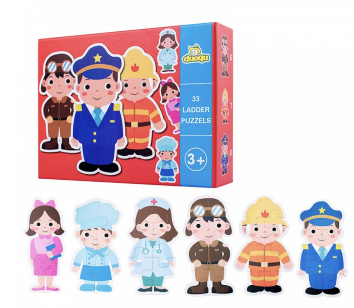 Set 6 Puzzle Meserii cu 33 piese mari din carton [2]