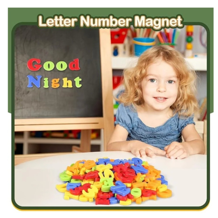 Set 82 piese magnetice, litere si numere, pentru invatare si joaca, 3 ani+ [4]