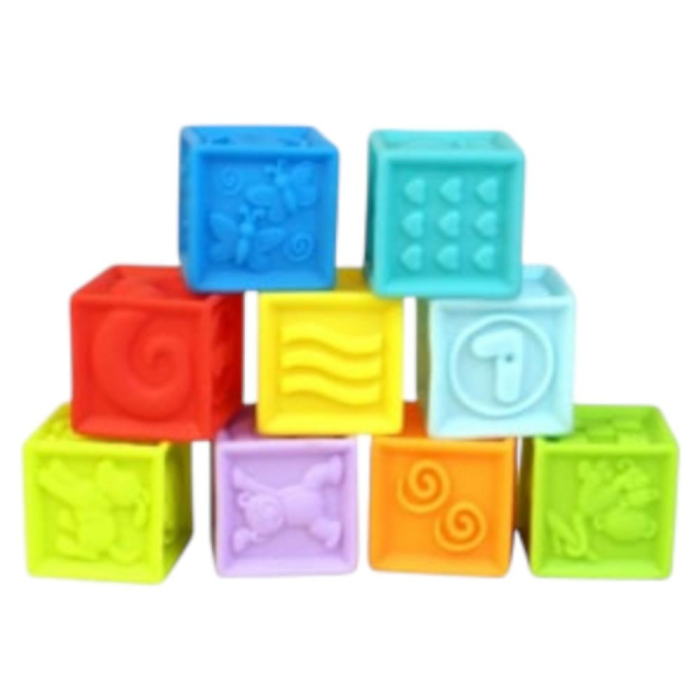 Set 9 Cuburi senzoriale Moi, pentru dentitie sau baita [10]