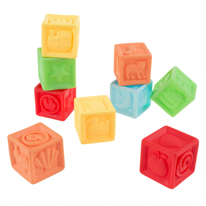 Set 9 Cuburi Siliconate Moi, pentru dentitie sau baita [1]