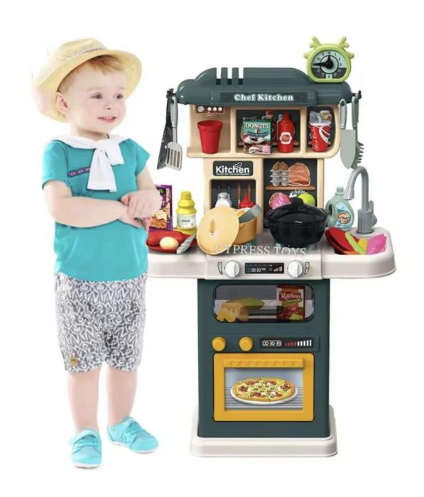Set Bucatarie copii cu 64 piese Chef Kitchen verde 922-123 [2]