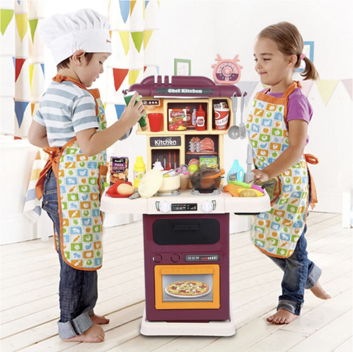 Set Bucatarie copii cu 64 piese Chef Kitchen visiniu 922-123 [2]