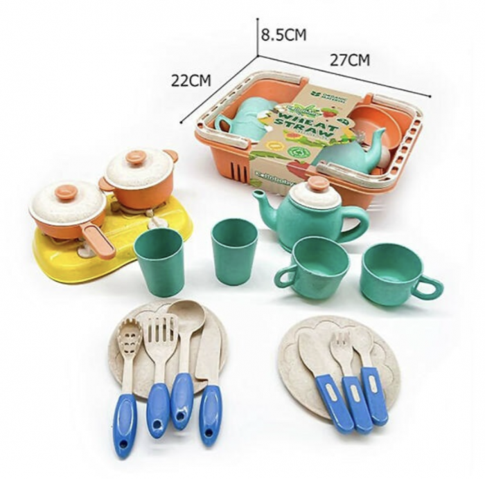 Set bucatarie cu aragaz si 21 vase si tacamuri [2]