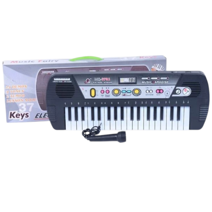 Orga Electronica Cu Microfon Copii MQ3781 37 Clape Inregistrare 10 Tonuri 3 Ani [5]