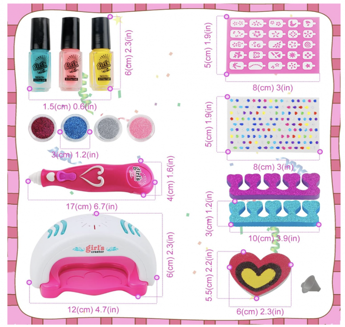 Set complet pentru unghii MBK-369Y, salon de manichiura, cu lampa pentru uscare [7]