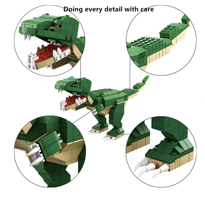 Set constructie 6 in 1 Dinozari 1000 piese, pentru copii 6+ ani [6]