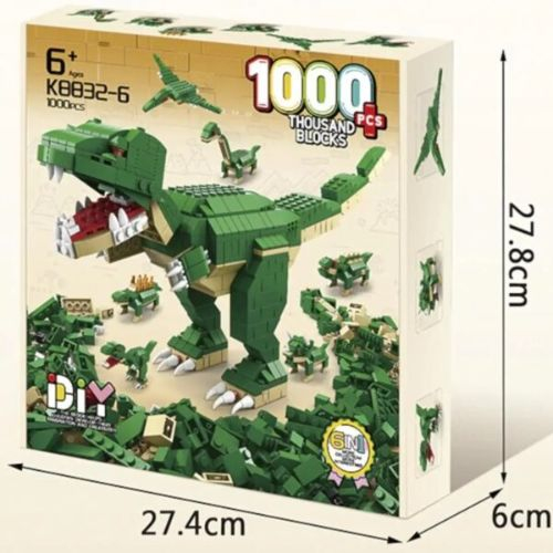 Set constructie 6 in 1 Dinozari 1000 piese, pentru copii 6+ ani [12]