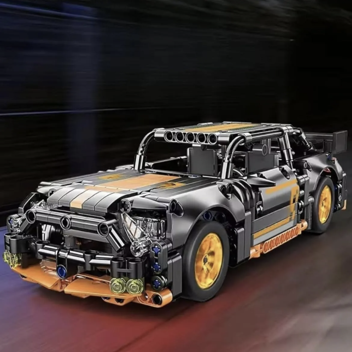 Set constructie masina de curse Supercar, scara 1:18 pull-back, 520 piese, 6 ani+ [4]