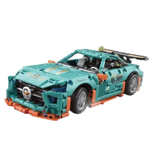 Set constructie masina de curse GT turcoaz cu portiere fluture, 1294 piese, 6 ani+ [7]