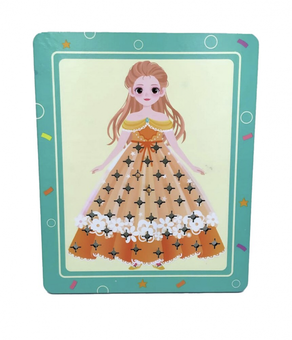 Set creativ si educativ Broderie pe rochia printesei blonde [13]