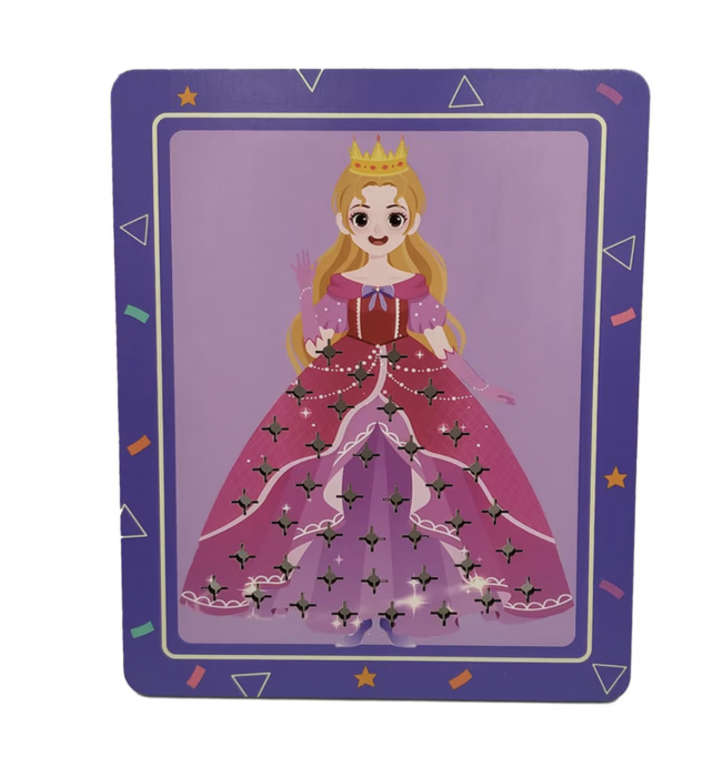 Set creativ si educativ Broderie pe rochia printesei blonde [12]