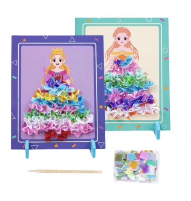 Set creativ si educativ Broderie pe rochia printesei blonde [9]