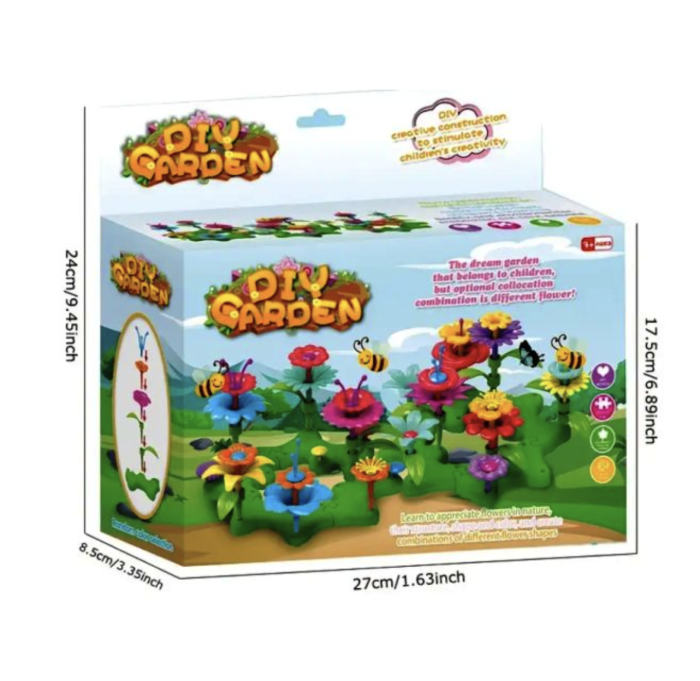 Set creativ de constructie DIY Gradina cu flori, 72 piese [7]
