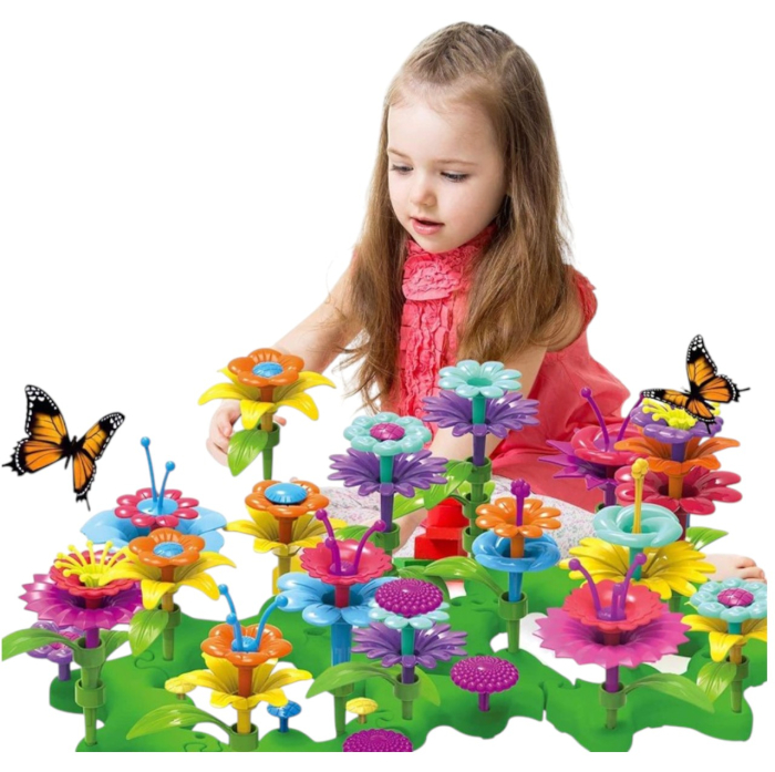 Set creativ de constructie DIY Gradina cu flori, 72 piese [3]
