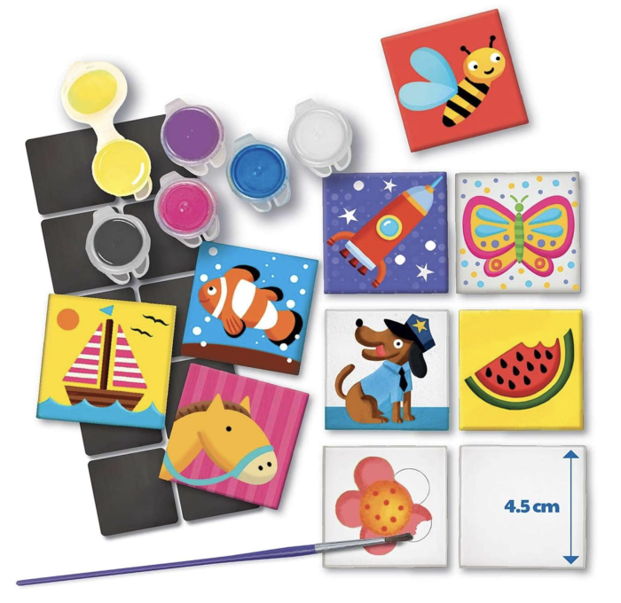 Set creativ de pictura placute ceramice cu magneti de frigider Magnetic Mini Tile Art 4M, +8 ani [3]