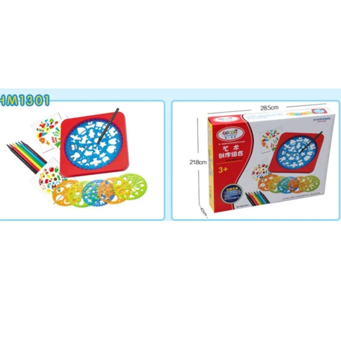 Set Creativ Sabloane Spirograf Instrumente pentru Desen Mandala [5]