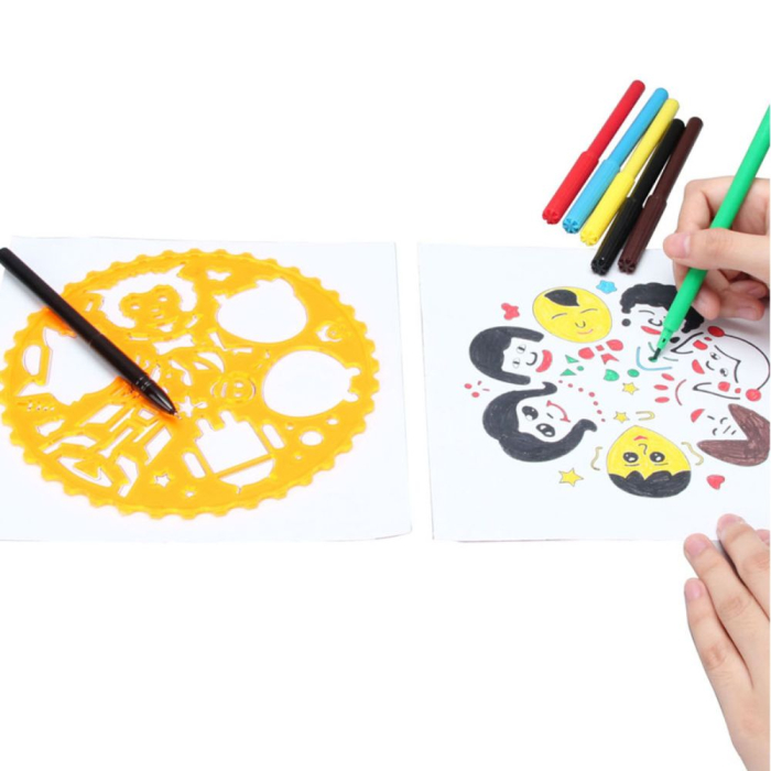 Set Creativ Sabloane Spirograf Instrumente pentru Desen Mandala [4]