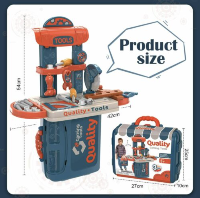 Set de bricolaj copii tip geanta transformabila in banc de scule [3]