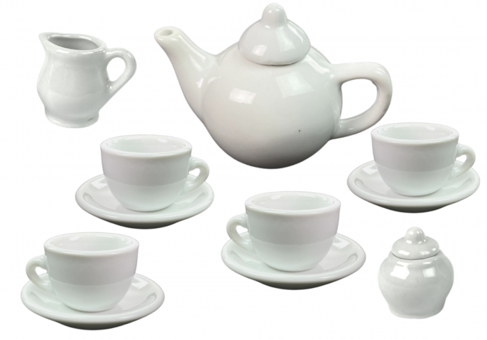 Set Creativ Ceai - Vase din Ceramica pentru Pictat [4]