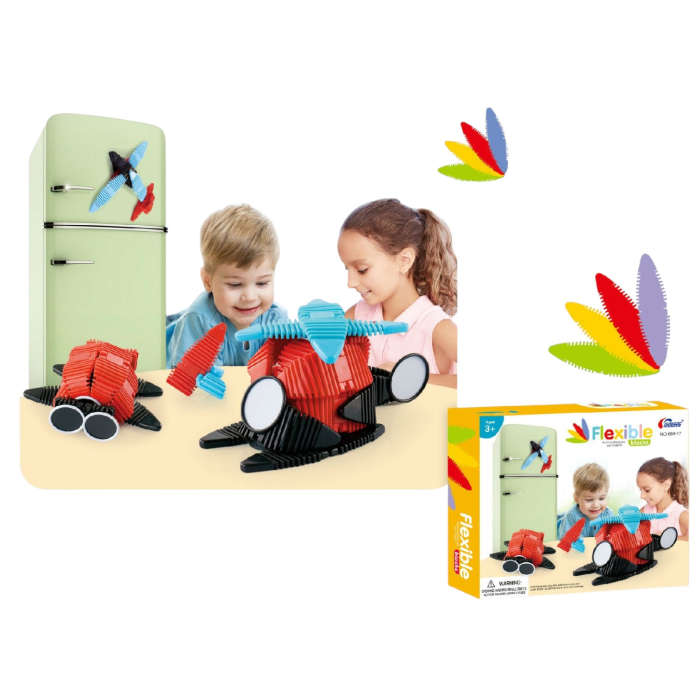 Set de Constructie Magnetic Flexibil Flexible din silicon Blocks, 14 piese [3]