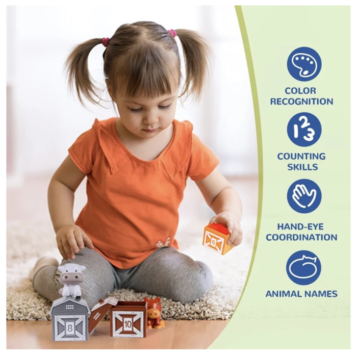 Set marionete de sortat si asociat cu animalute de la ferma, 20 piese, 3 ani+ [11]