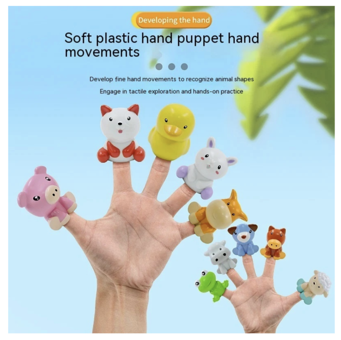 Set marionete de sortat si asociat cu animalute de la ferma, 20 piese, 3 ani+ [6]