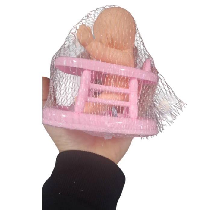 Set de joaca Papusa Bebe cu accesorii scaun de masa, biberon, bagheta magica, 3 ani+ [4]