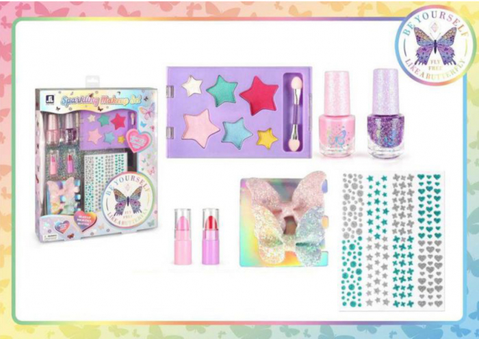 Set de machiaj si manichiura unghii, Sparkling Makeup Set pentru copii