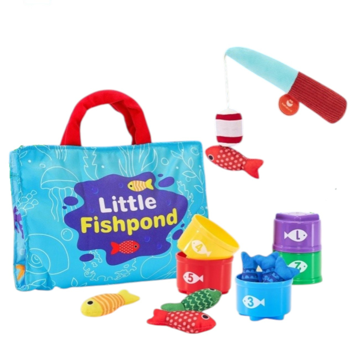 Set de pescuit si sortare culori textil, 22 piese, pentru copii 6 luni+ [2]