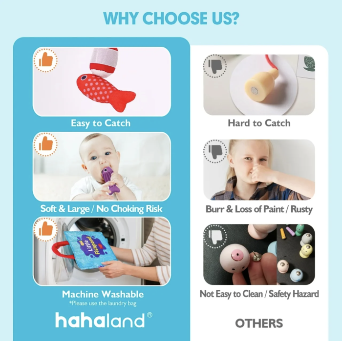 Set de pescuit si sortare culori textil, 22 piese, pentru copii 6 luni+ [6]