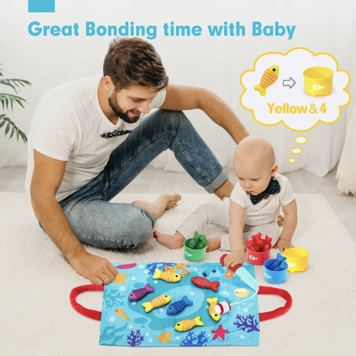 Set de pescuit si sortare culori textil, 22 piese, pentru copii 6 luni+ [3]