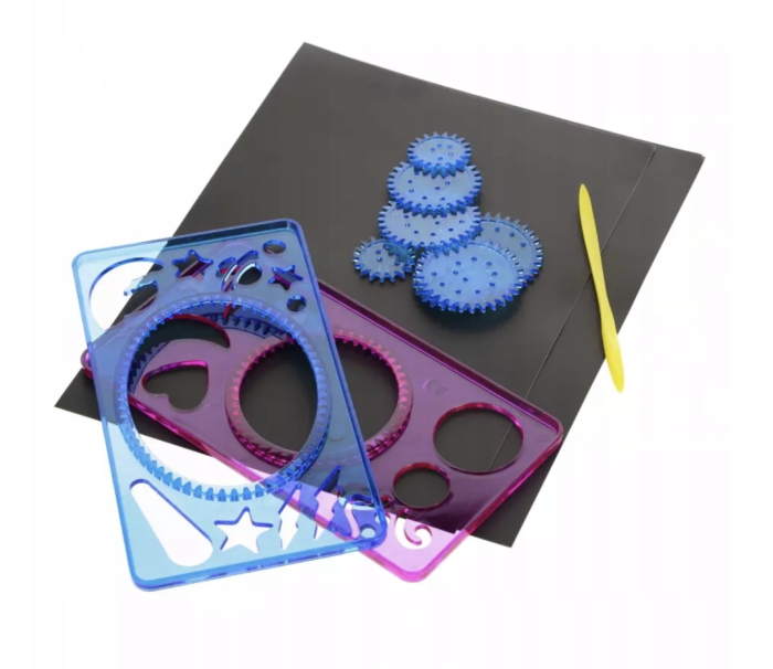 Set Creativ Spirograph Sabloane pentru Desen Mega Creative [3]