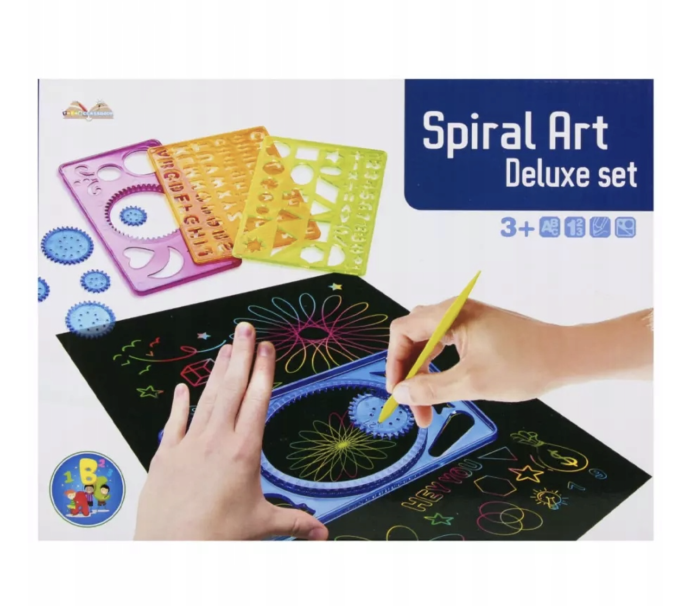 Set Creativ Spirograph Sabloane pentru Desen Mega Creative [7]
