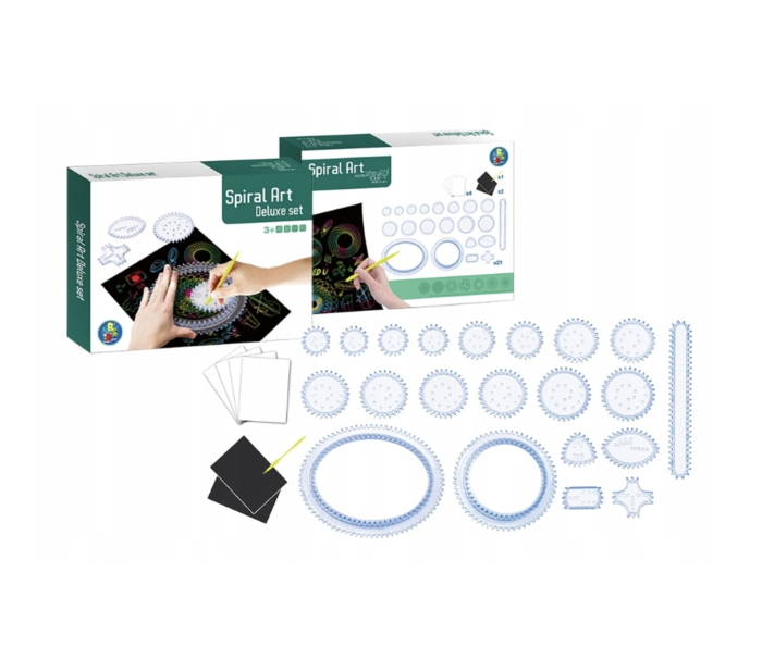 Set Creativ Deluxe Spirograph cu 21 Sabloane si Arte Rzuite [3]