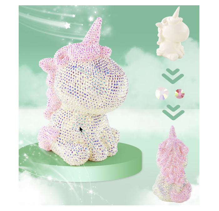 Set DIY Pictura cu Diamante Unicorn 5D 15 cm [7]