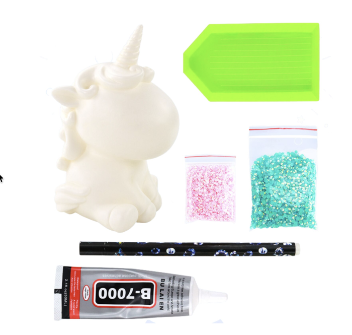 Set DIY Pictura cu Diamante Unicorn 5D 15 cm [3]
