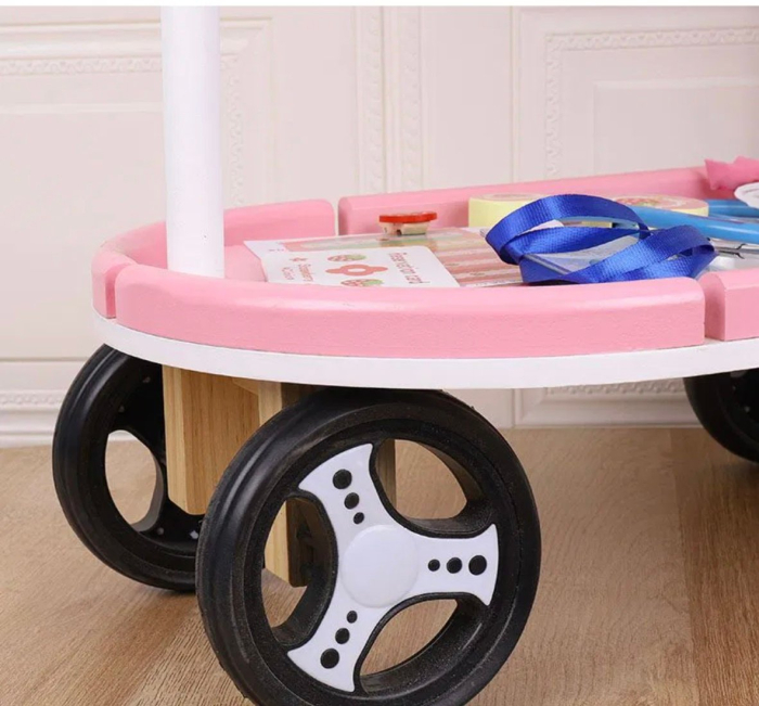 Set Doctor Carucior Spitalul Mobil – Strawberry Clinic, din lemn [3]