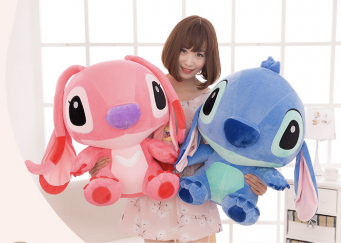 Set doua mascote din plus Stitch si Angel 45 cm [8]