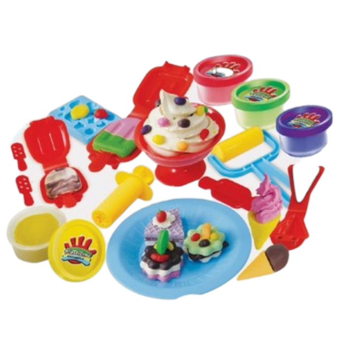Set de Joaca Ice Cream Set cu 4 borcanele Plastilina si Accesorii [2]