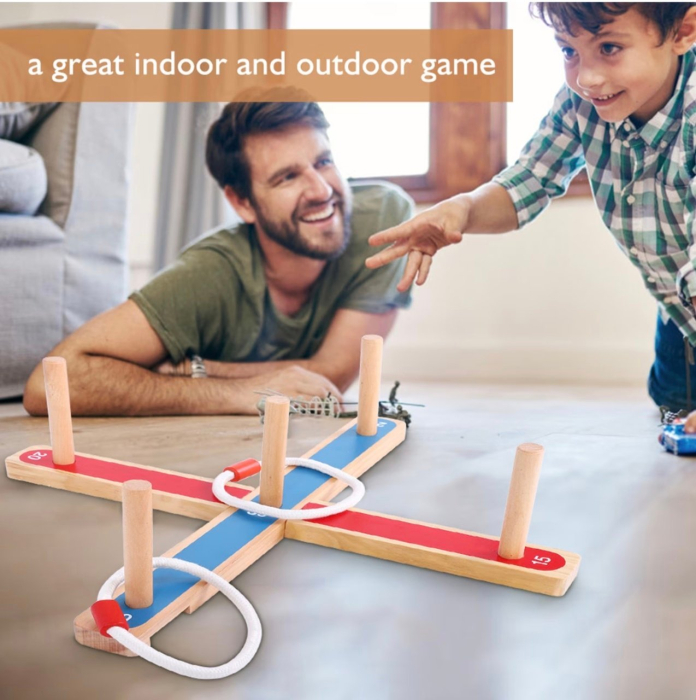 Set jocuri de societate Rings, pentru interior si exterior, din lemn [10]