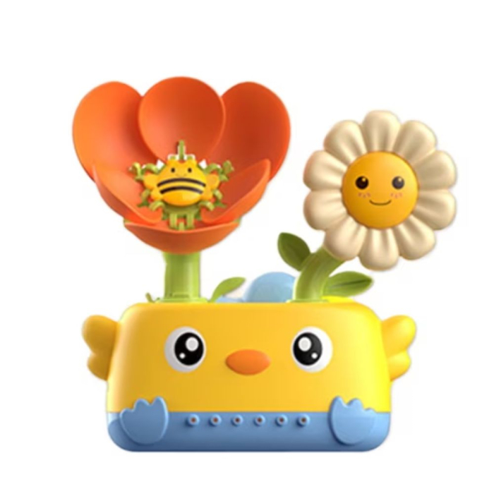 Set jucarie interactiva de baie Flori vesele cu ventuze pentru copii 18 luni+ [8]